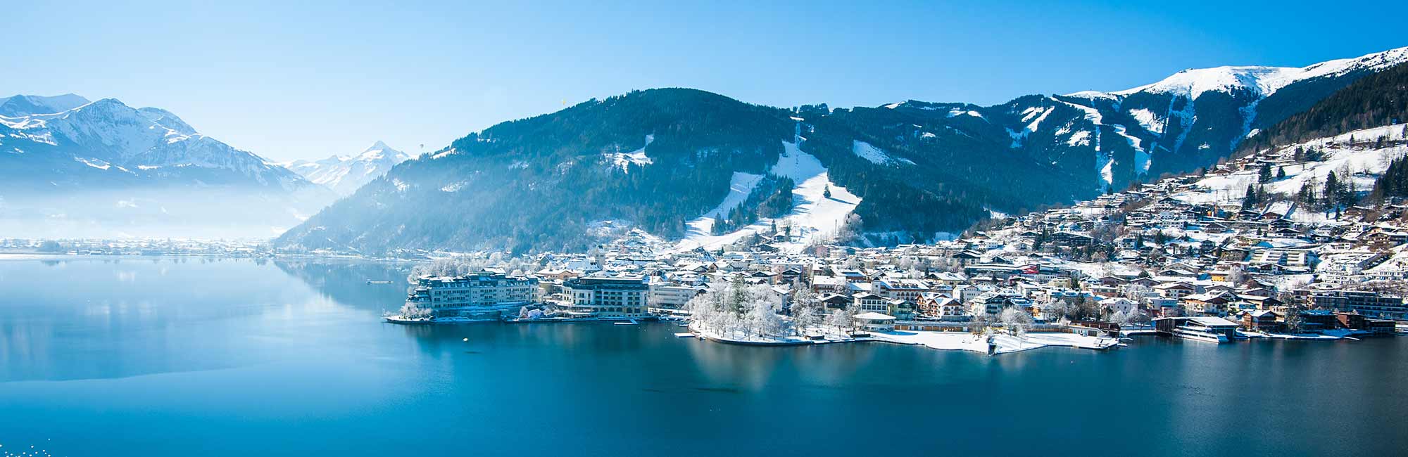 Winter Zell Am See Von Norden Aus Betrachtet Flugaufnahme